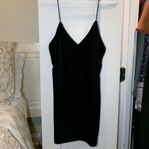 Tobi Black Velvet Sleeveless Dress